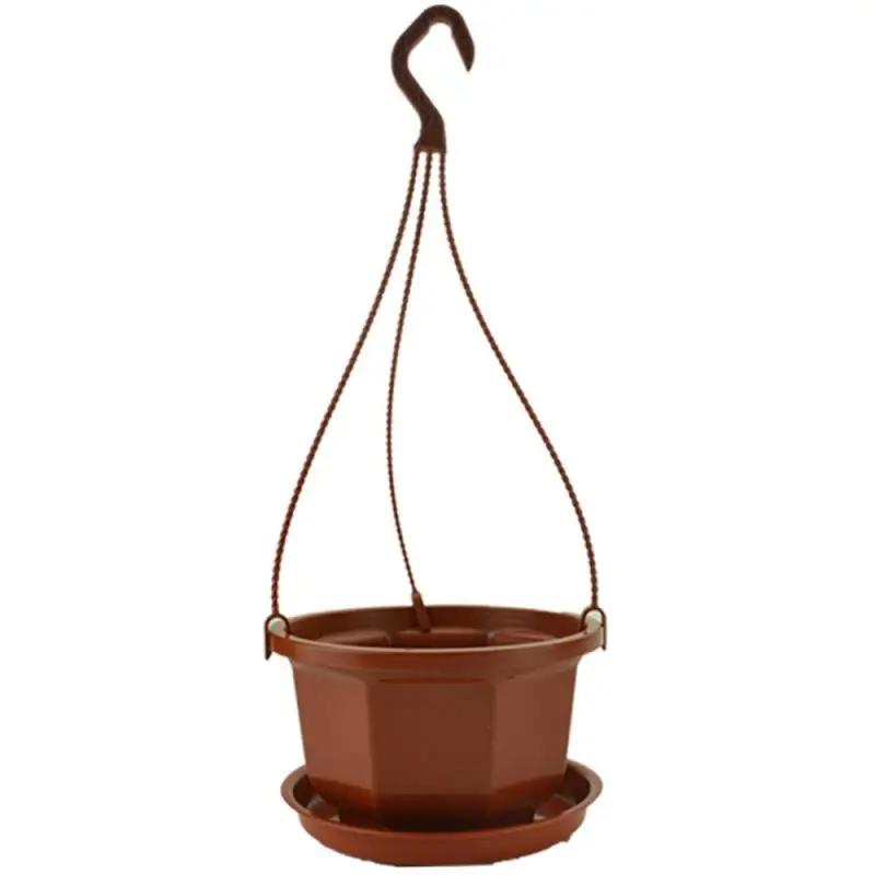 Plastic Planter Hanging Basket Flowerpot Garden Plant Flowerpot Indoor Outdoor Hanging Flowerpot With Hook Gardening Decoration