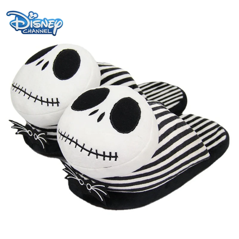 

28cm Disney The Nightmare Before Christmas Jack Skellington Peluche Slippers Indoor Men Women Winter Slippers Halloween Gifts