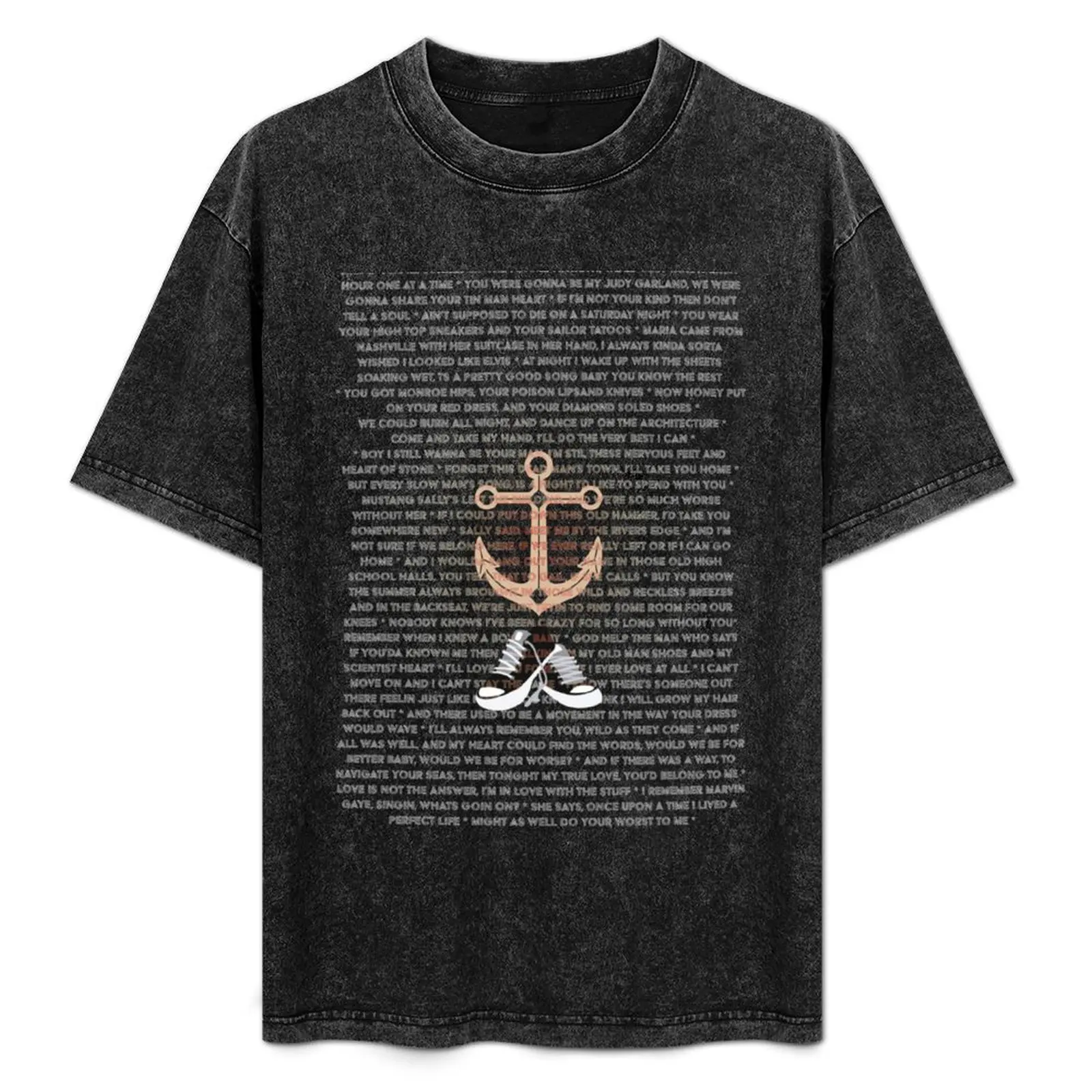 Gaslight Anthem Lyric Design Premium T-Shirt Work Wear Short Sleeve T-Shirt