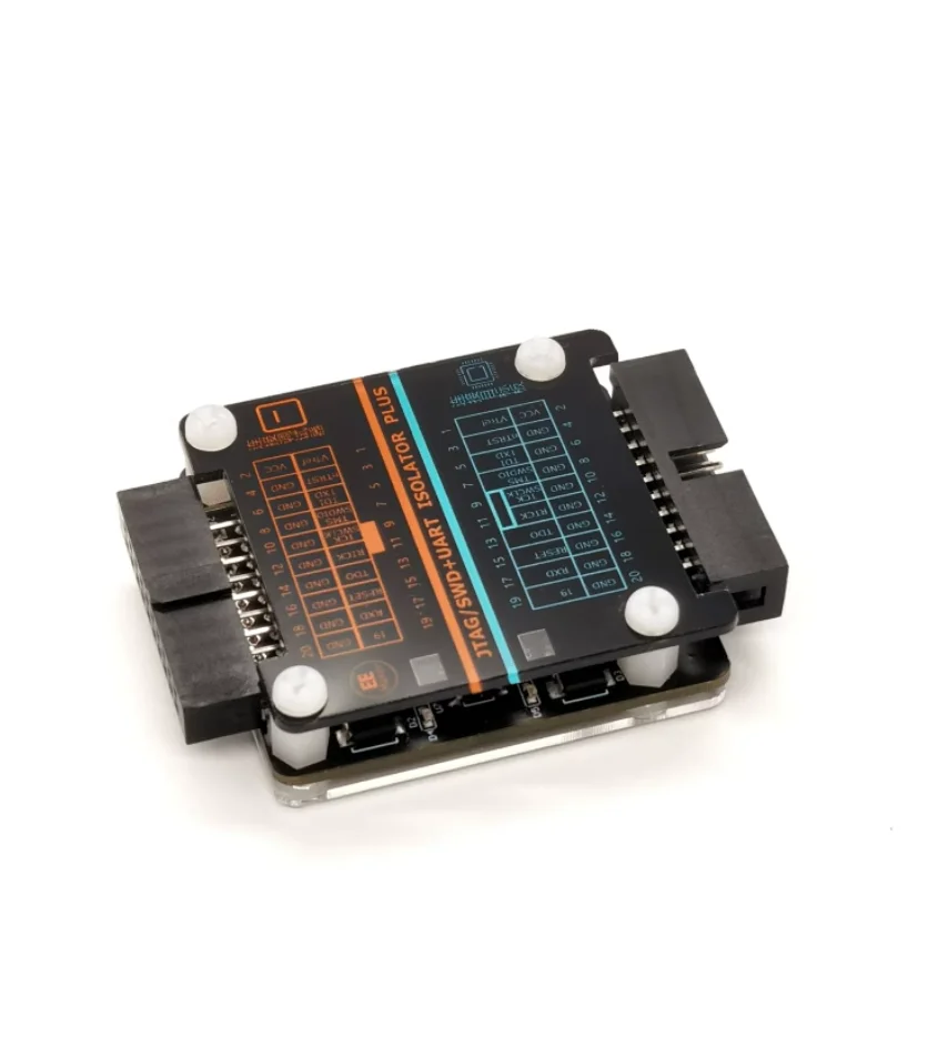 5000Vrms Isolated Debugger Adapter for STLink DAPLink JTAG/SWD, 3.3V/5V Selectable Output, 600W Surge Protection