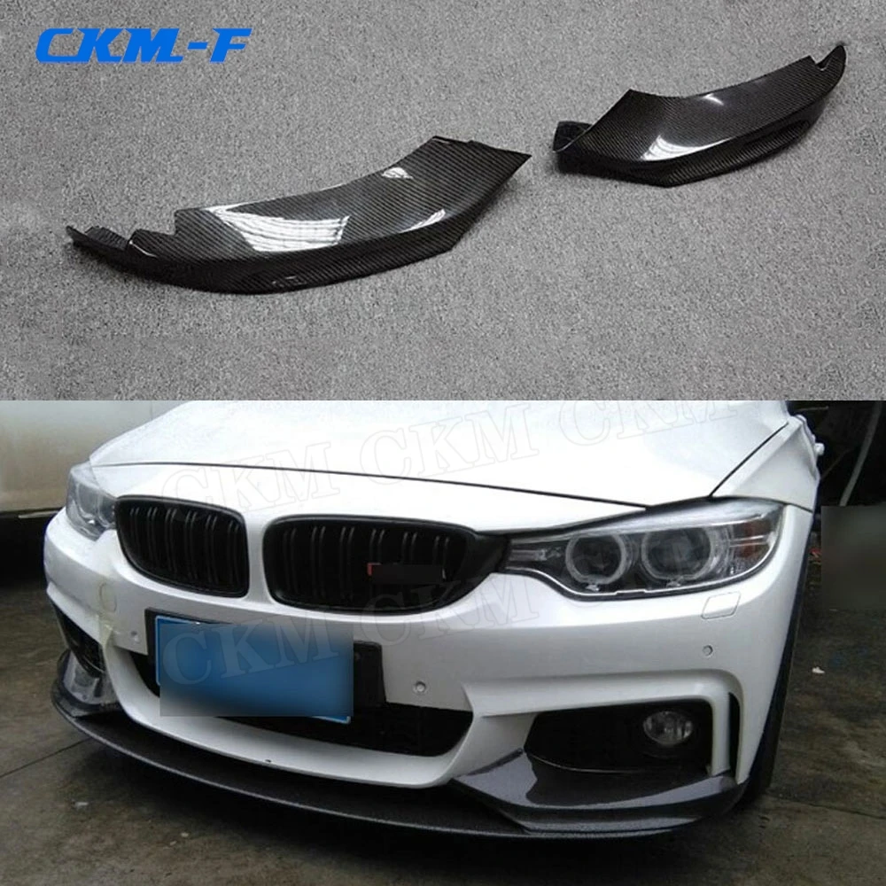 

Carbon Fiber Front Bumper Lip Splitters Flaps Cupwings for BMW 4 Series F32 F33 435i M Sport 2014-2017 FRP Head Chin Aprons