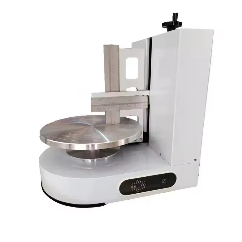 Commercial Single Automatic Electric Decorating Cake Cream Plastering Smearing Coating Icing Scraping Machine Smoother