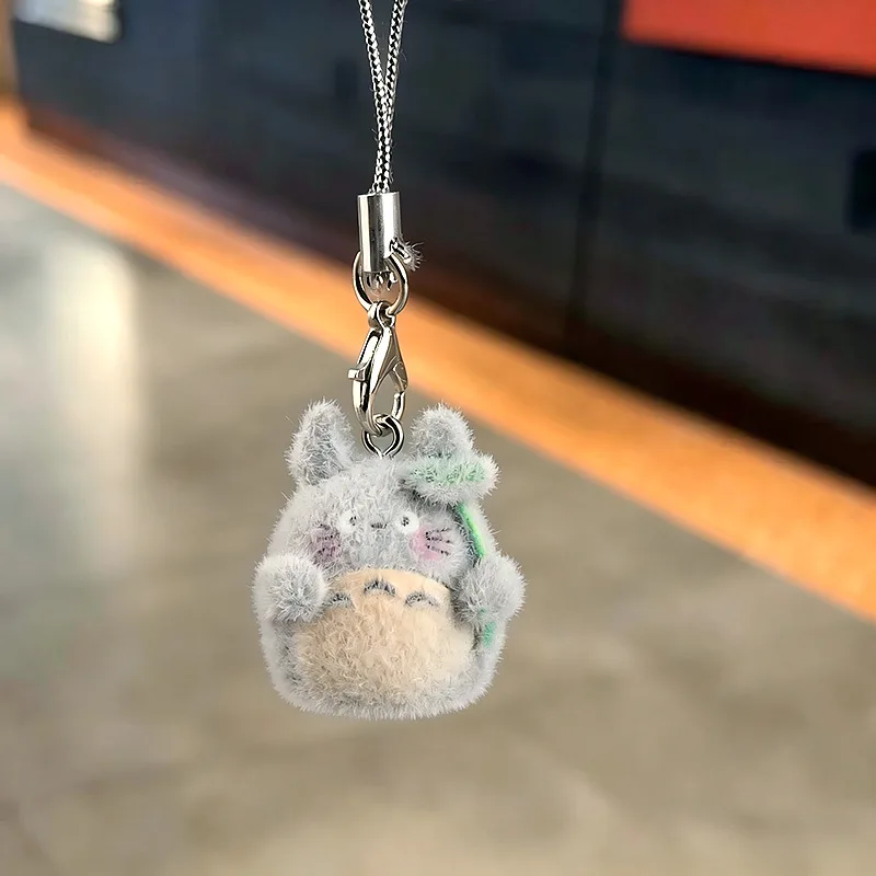 Flocked Small Doll Pendant Keychain Cute Chinchilla Mobile Phone Hanger Decorative Pendant Cartoon Plush Schoolbag Accessory view 5