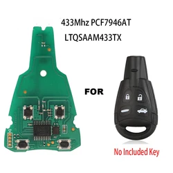 jingyuqin Remote Key Fob 433Mhz PCF7946AT For SAAB 9-3 9-5 2003-2010 LTQSAAM433TX Replacement Refit Car Remote Board Only