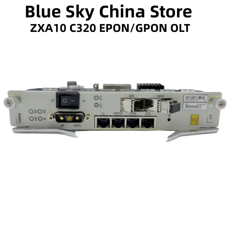 

The 10GE uplink board SMXA is used for ZTE's 19-inch ZXA10 C320 EPON/GPON OLT with high integration