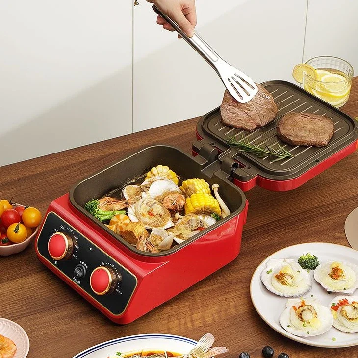 Electric pancake pan household double-sided frying and cooking all-in-one machine heating pancake pan deepening pancake machine