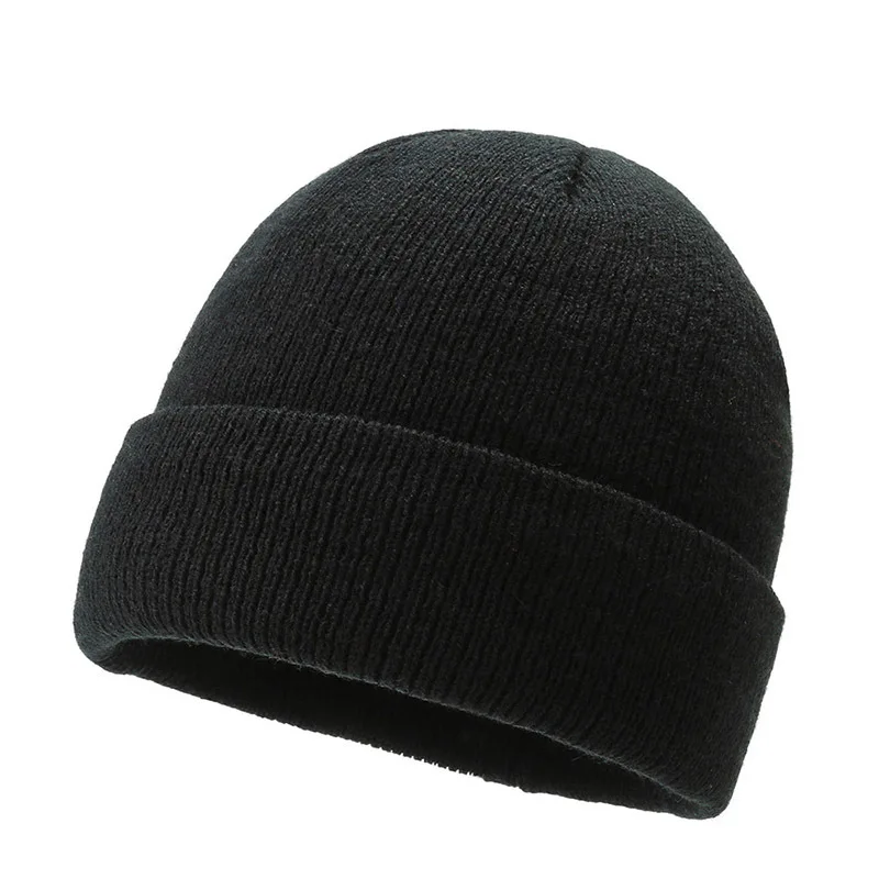 Winter Men Women Hats Outdoor Riding Cold Warm Ear Knitted Cap Fashion Versatile Solid Color Dome Caps Hot