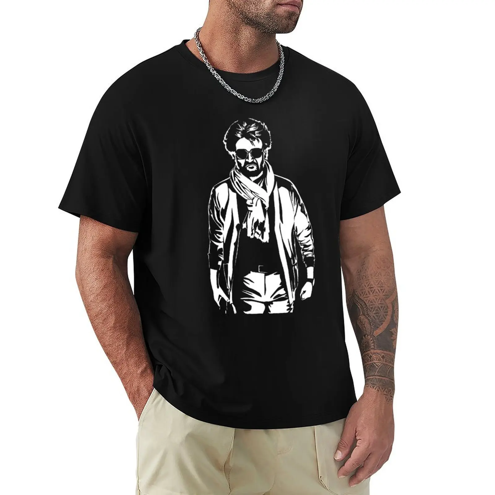 

Rajinikanth Rajinikanth Rajinikanth T-Shirt Big Size Short Sleeve Tee for Men