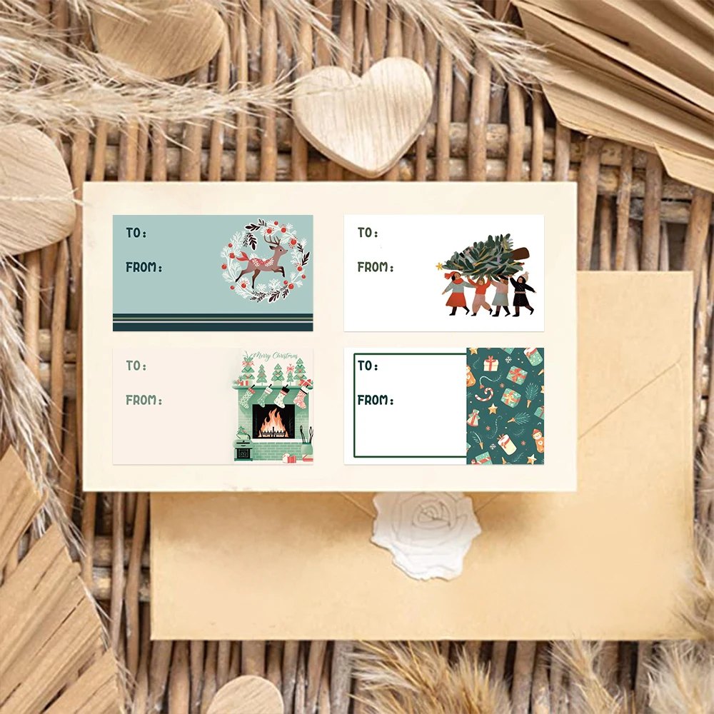 60pcs Christmas Sticker Set DIY Gift Decorations Mobile Phone Cases Laptops Perfect for Festive Personalization