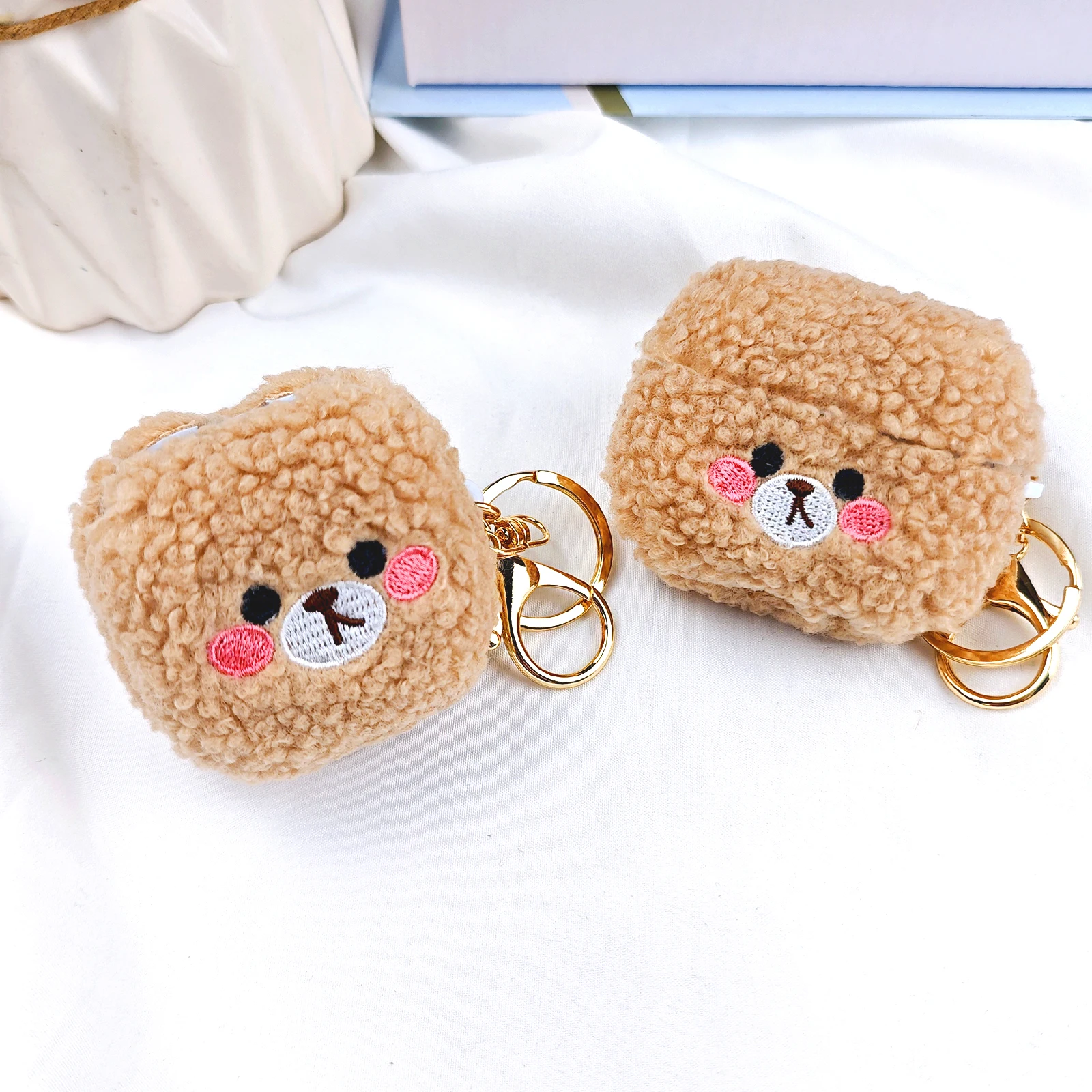 Bear حقيبة سماعة الاذن ل Galaxy Buds Core/2/2pro/pro/live/FE حقيبة سماعة الاذن ل Buds 3/3 Pro السيدات ملحق حقيبة سماعة الاذن