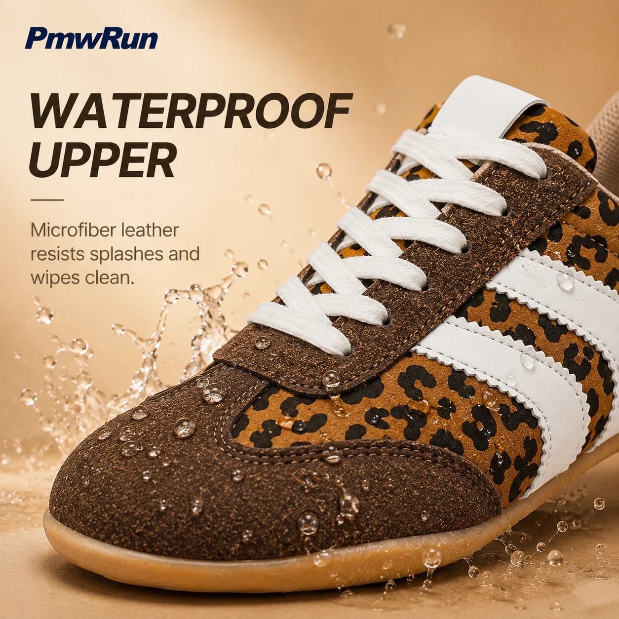 Trend Fashion Women's Sneakers Leopard Printed Sport Shoes For Women Lightweight Anti-slippery College Student Running Footwear