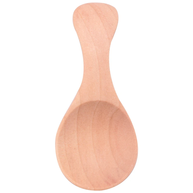 80Pcs Small Wooden Salt Spoon Solid Wood Condiments Spoon Handmade Honey Teaspoon Seasoning Sugar Coffee Tea Crude Wood