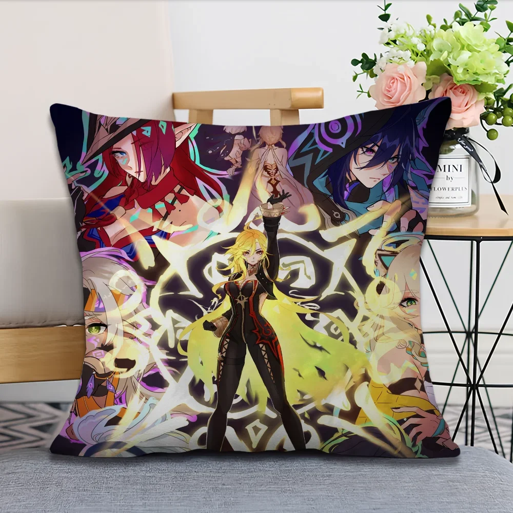 

Ororon Genshin impact Pillow Case Fan Style Square Home Decor Cushion Cover Design Printed