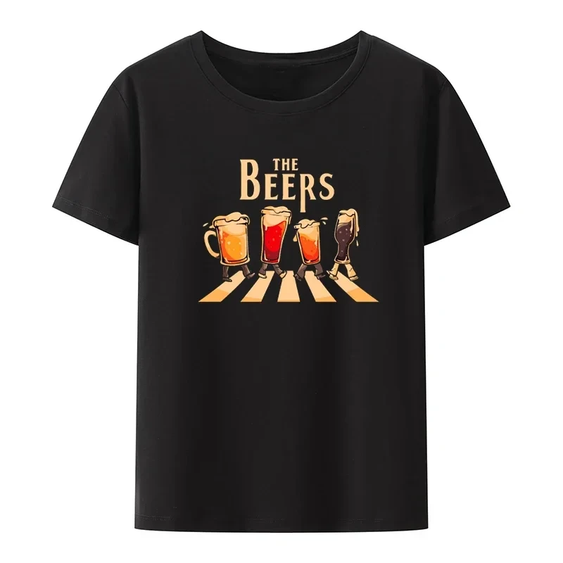 Camiseta divertida con estampado gráfico de The Beers para hombre, ropa cómoda y transpirable, novedad de 62440