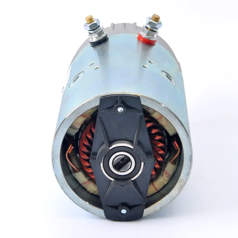 Factory Wholesale Flange Mount Oil Pump Motor IP54 Brushed Motor for Vehicle Power Units Lifts Boarding Trucks