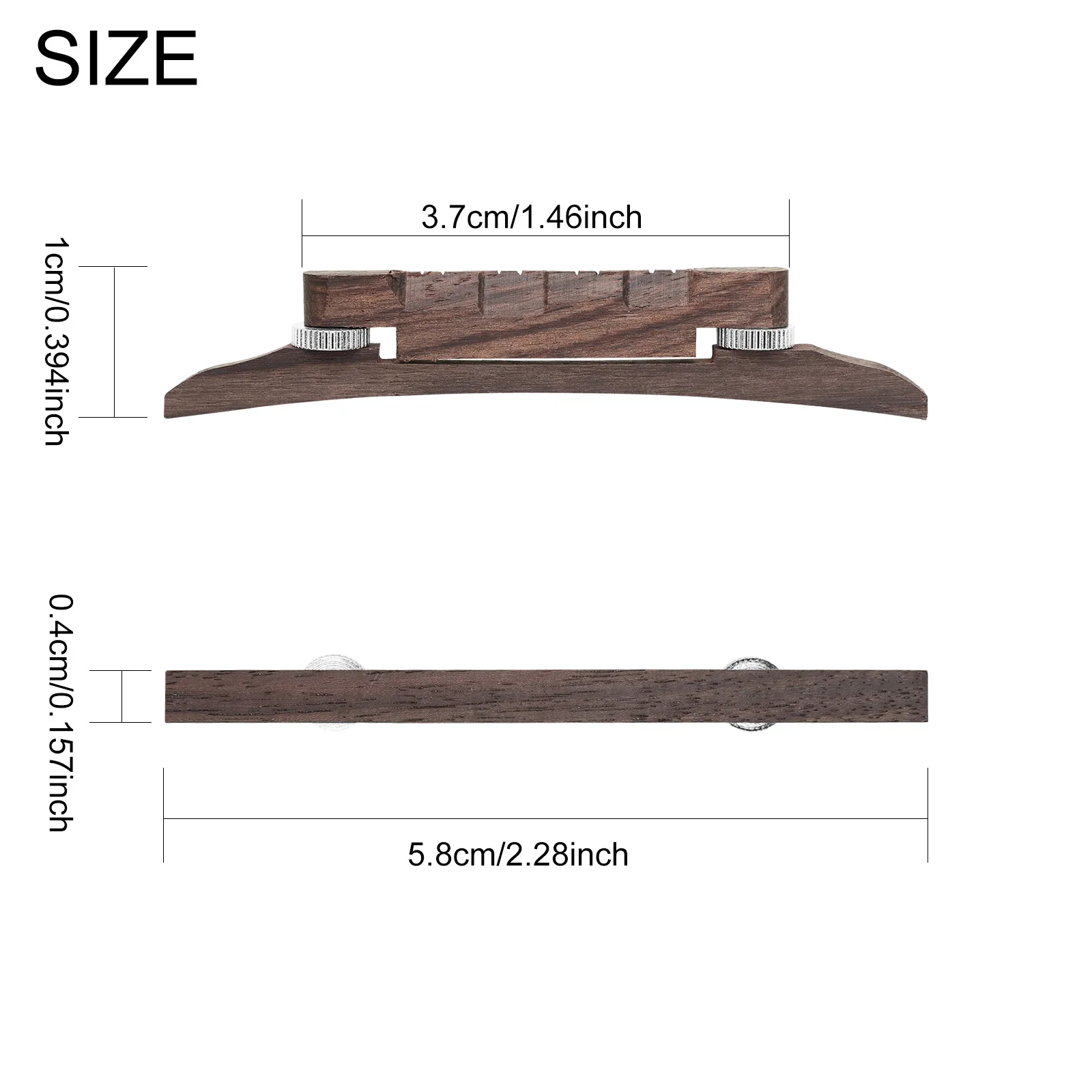 F-63 Mandala Bell Bridge Rose Wood Handmade Mandala Bell Bridge Durable Mandolin Parts for Plucked Instrument Accessories