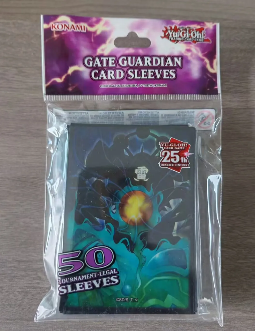 50Pcs Yugioh KONAMI Duel Monsters 25th Gate Guardian Official Collection Sealed Card Protector Duelist Sleeves