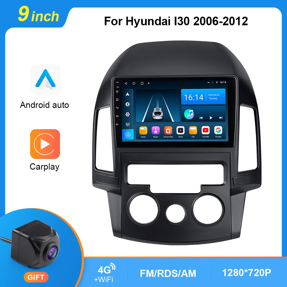 

For Hyundai I30 2006 2007 2008 2009 2010 2011 Car Radio Multimedia System Navigator GPS Stereo Android Auto Carplay Video Player