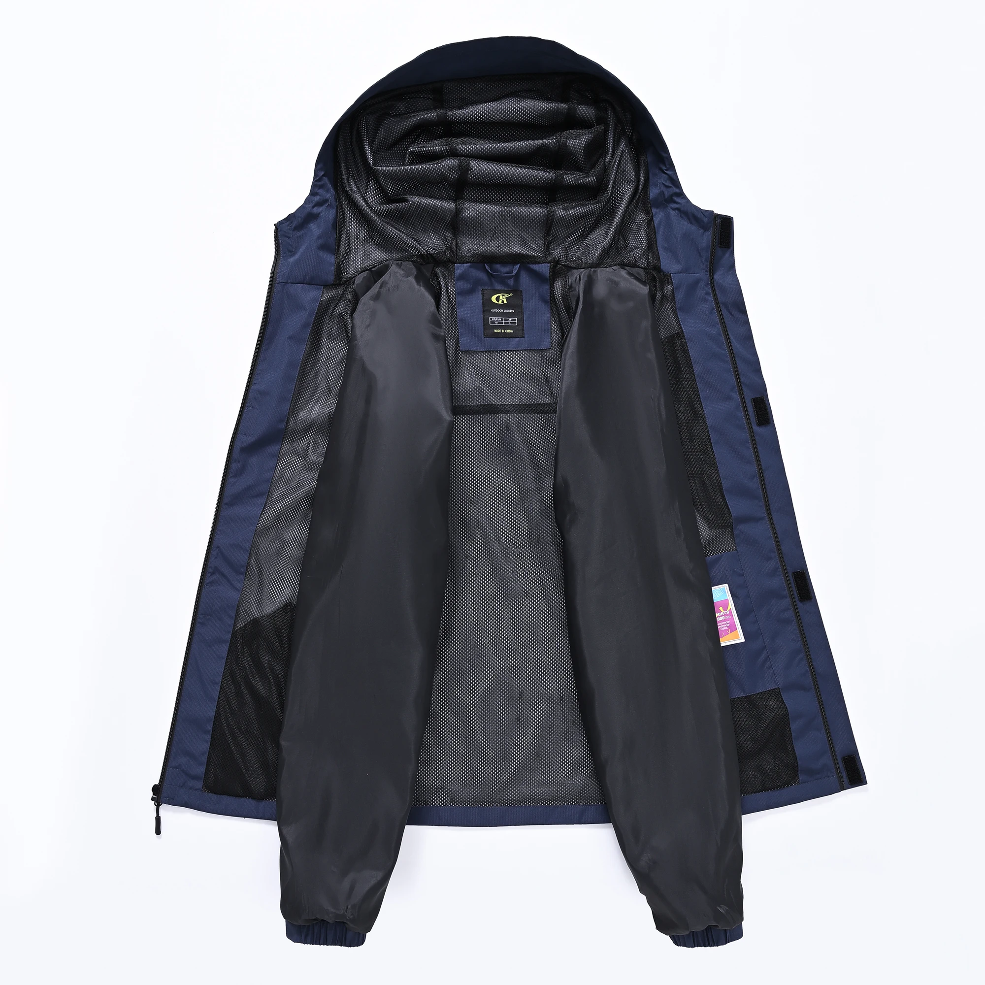 Sommerliche, wasserdichte Regenjacke für Herren, leichte, dünne Regenjacke mit Innentasche, ideal zum Campen, Wandern, Radfahren und Angeln. – Detail 23