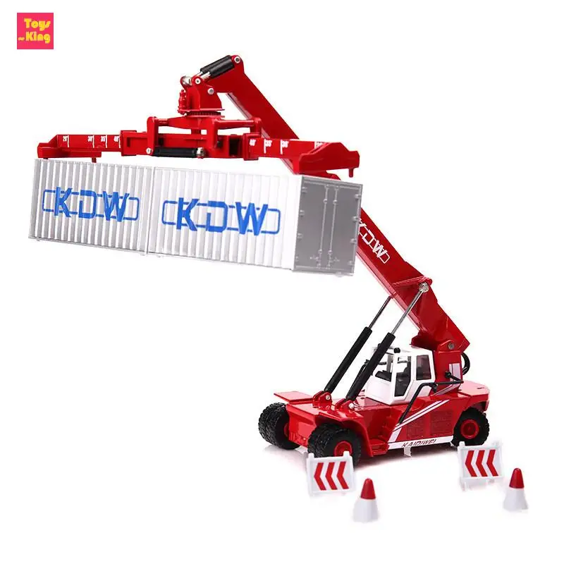 1/50 Diecast Alloy Container Crane Model Truck Transport Engineering Car Multi-Function Kids Toys Vehicle Boys Birthday Gift