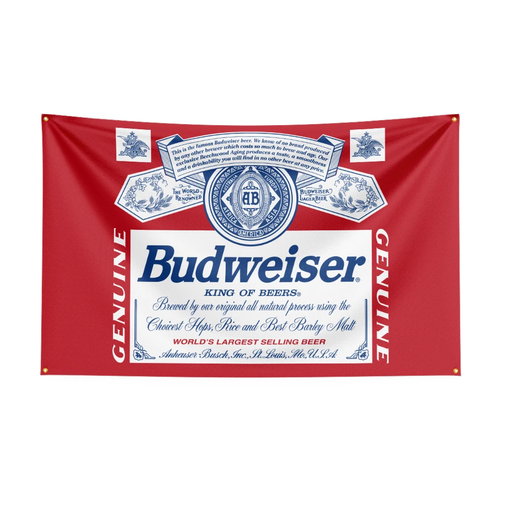 

3X5 Budweiser Flag Polyester Printed Wine Banner For Decor