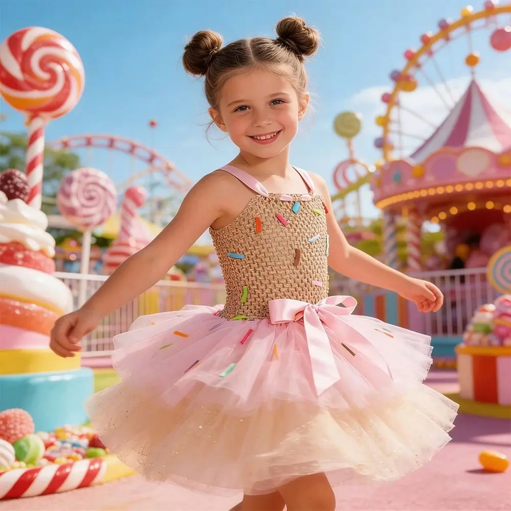 

Fashion Purim Carnival Party Ice Cream Dress Sweet Sequin Girls Tutu Dress Party Dress Wedding Outfits Prom Costume Children