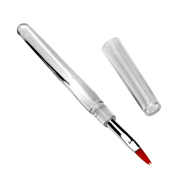 Hot-selling portable lip brush lipstick brush transparent rod single cover mini makeup brush concealer lip gloss brush