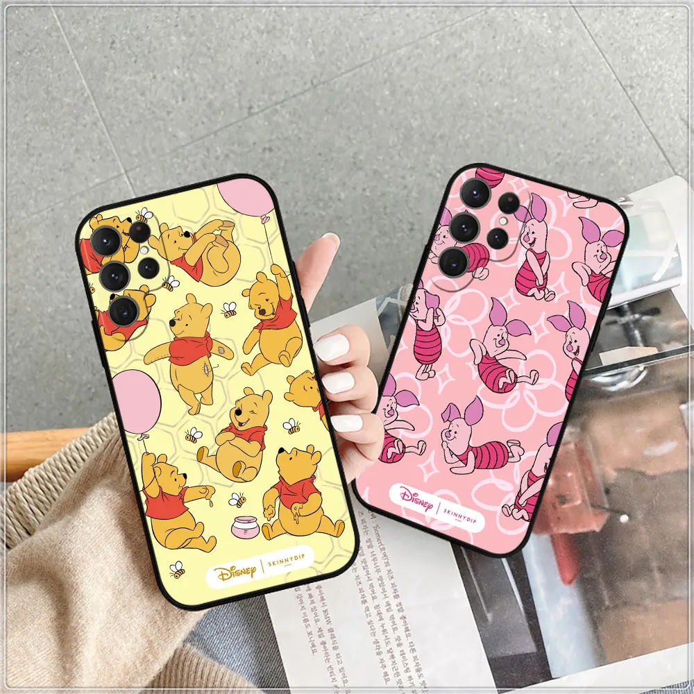 Disney Winnie The Pooh Piglet Tigger Phone Case For Samsung Galaxy S24 Case S22 S21 S20 S23 Ultra Fe S10 S10E S9 S8 Plus Cover