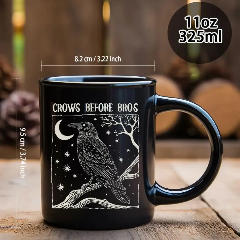 crows before bros mug black coffee office mug new year gift mug  crows lover friends birthday gift