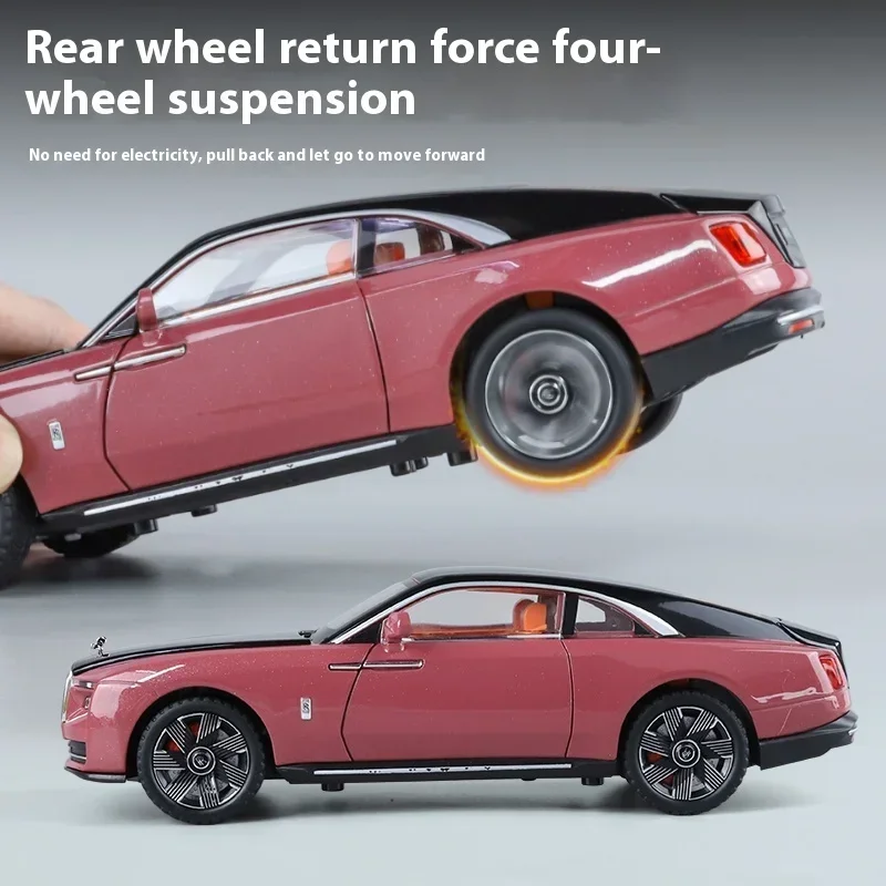 1:24 شبح الطاقة الجديدة دييكاست سيارة معدنية لعبة مجسمة نموذج الصوت والضوء التراجع مجموعة الصبي هدية