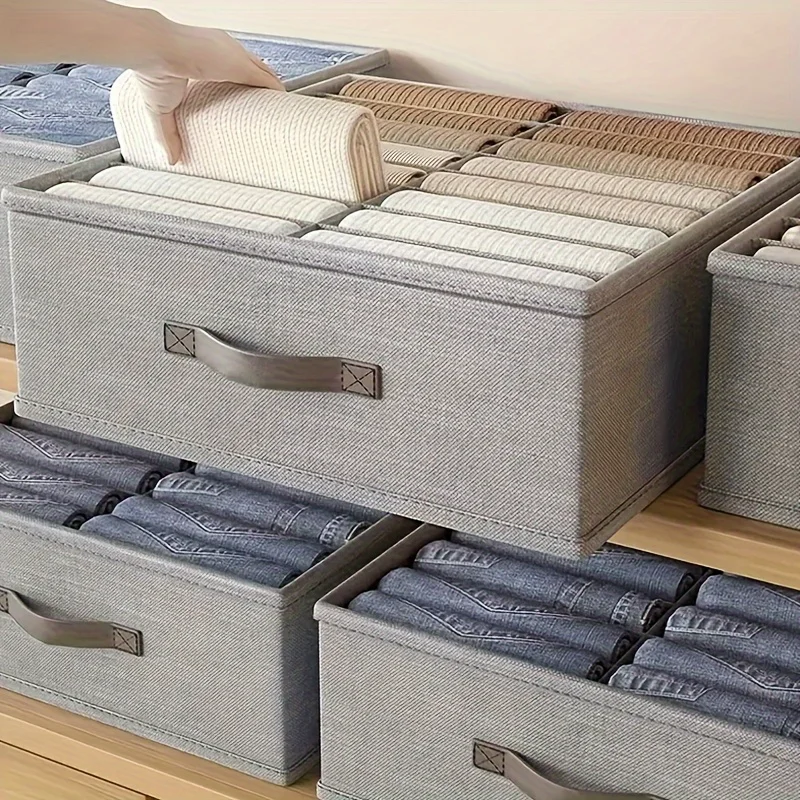 Clothes and pants storage compartment basket drawer style enlarged double row large capacity dust-proof storage box