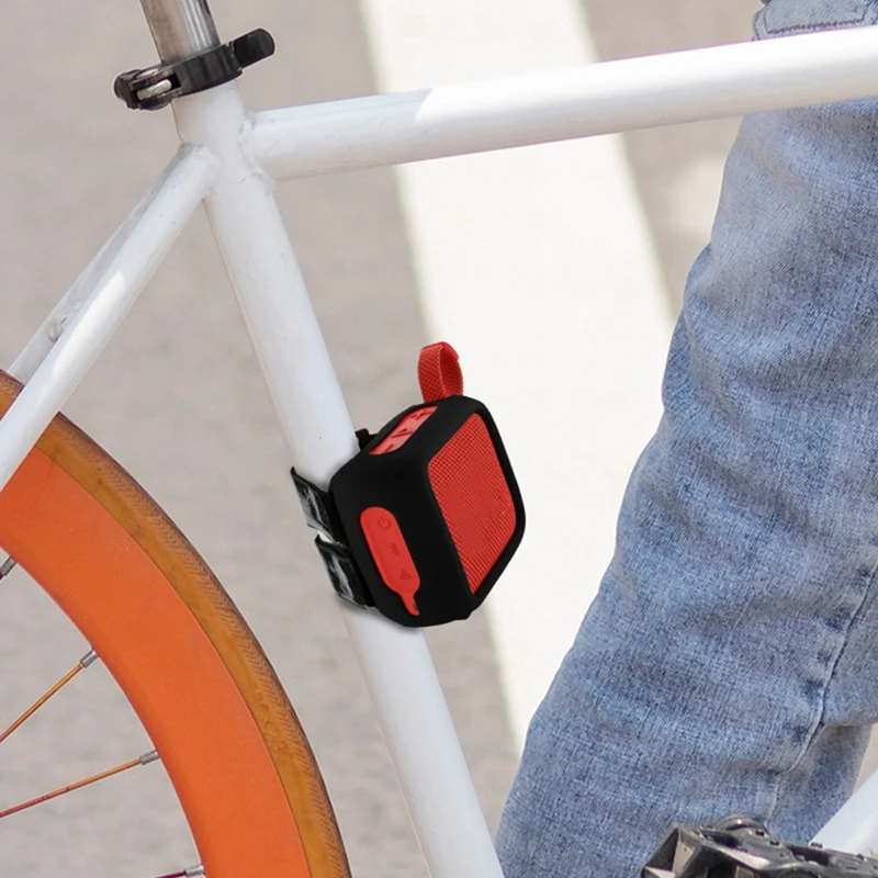 Txesign Portable Silicone Case For JBL Go 4 Protective Cover, Travel Carrying Pouch With Speaker Mount Strap