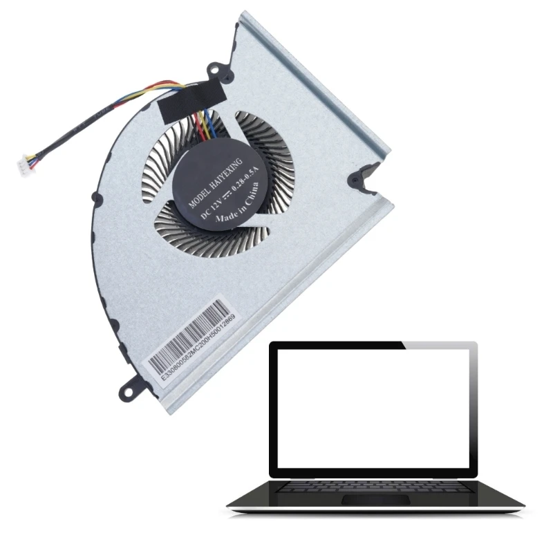 

CPU GPU Radiator 12V 0.6A 4 pin 4-wires Laptop Cooler Fan For MSI GP76 Leopard GE76 Raider PABD1A010SHR N451