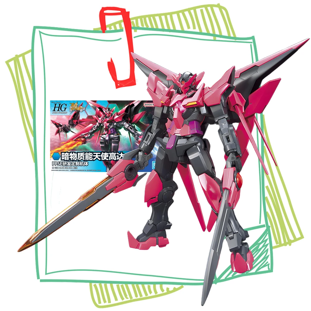 بانداي الأصلي جاندام HG 1/144 EXIA DARK MATTER أنيمي شخصية المنقولة التماثيل لعب الأطفال في الأوراق المالية