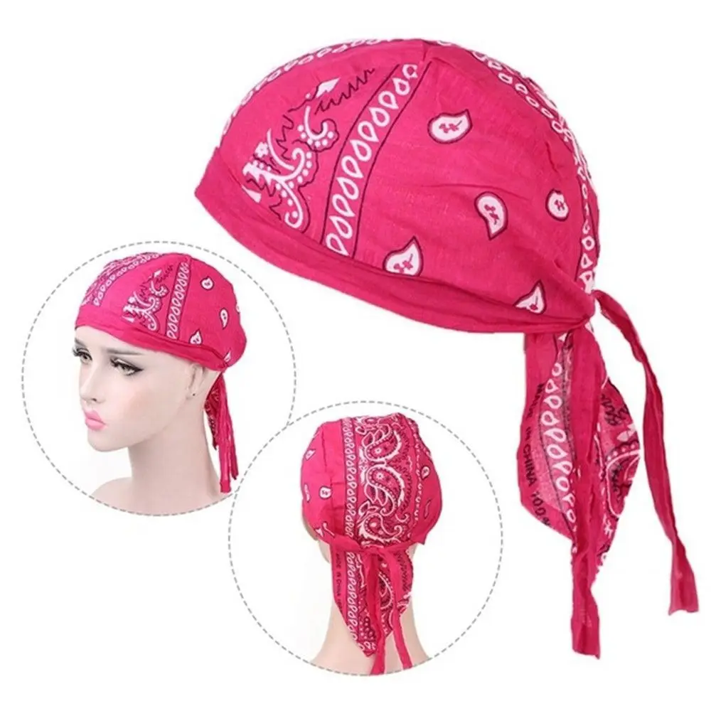 Men Women Quick Dry Cotton Pirate Hat Outdoor Sport Bandana Headscarf Cancer Chemo Cap