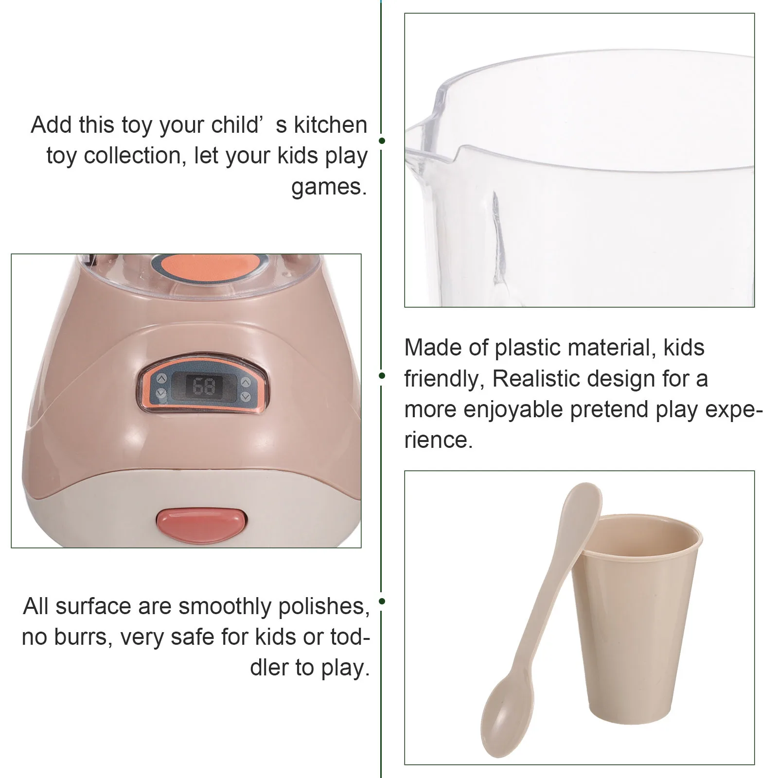 1 Set Simulated Juice Extractor For Kids Plastic Play Kitchen Appliance Realistic Design Safe Edges Toddlers Pretend Play Juice