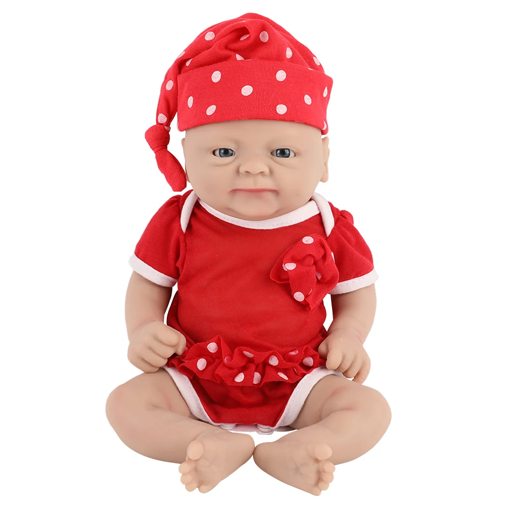 

IVITA 14" Full Body Silicone Reborn Baby Doll Realistic Silicone Girl Dolls DIY Newborn Lifelike Toys Kit for Children Xmas Gift