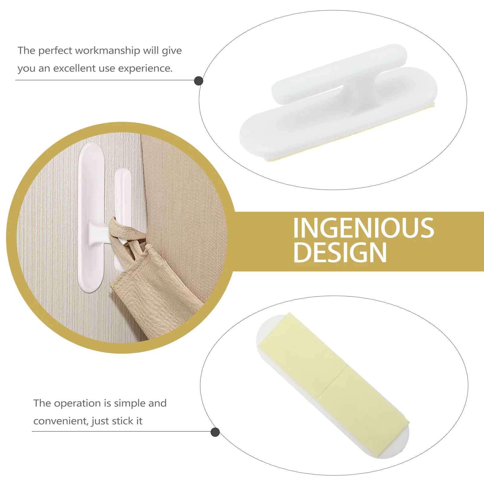 

8Pcs Blind Rope Cord Cleats Premium Plastic Curtain Hooks for Window Cord Management Bedroom Living Room Kitchen Office