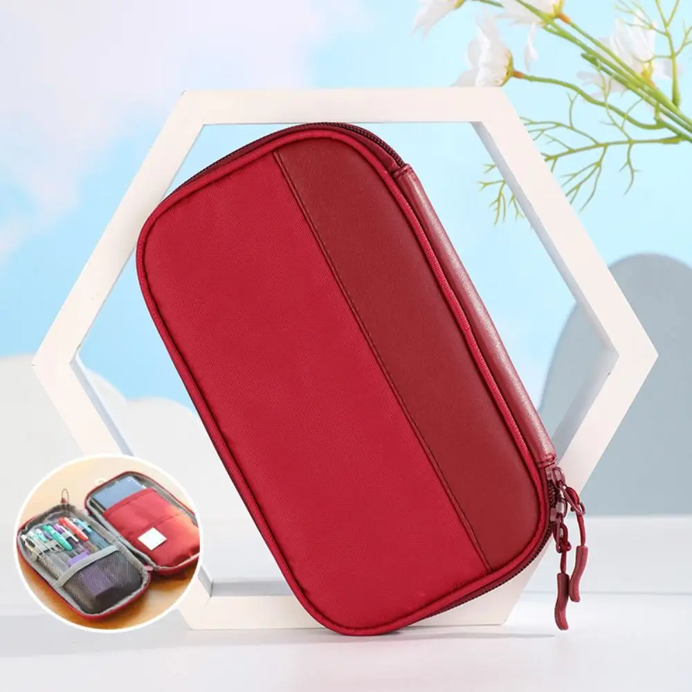 

Oxford Cloth Simple Pencil Case Waterproof Stationery Organize Multifunctional Pencil Bag Large Capacity Desktop Storage Bag