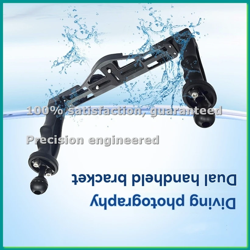 

Underwater Camera Tray Stabilizer Dual Handle Rig, Underwater Tray Stabilizer Housing Bracket for Photography Black&Red-VVNB