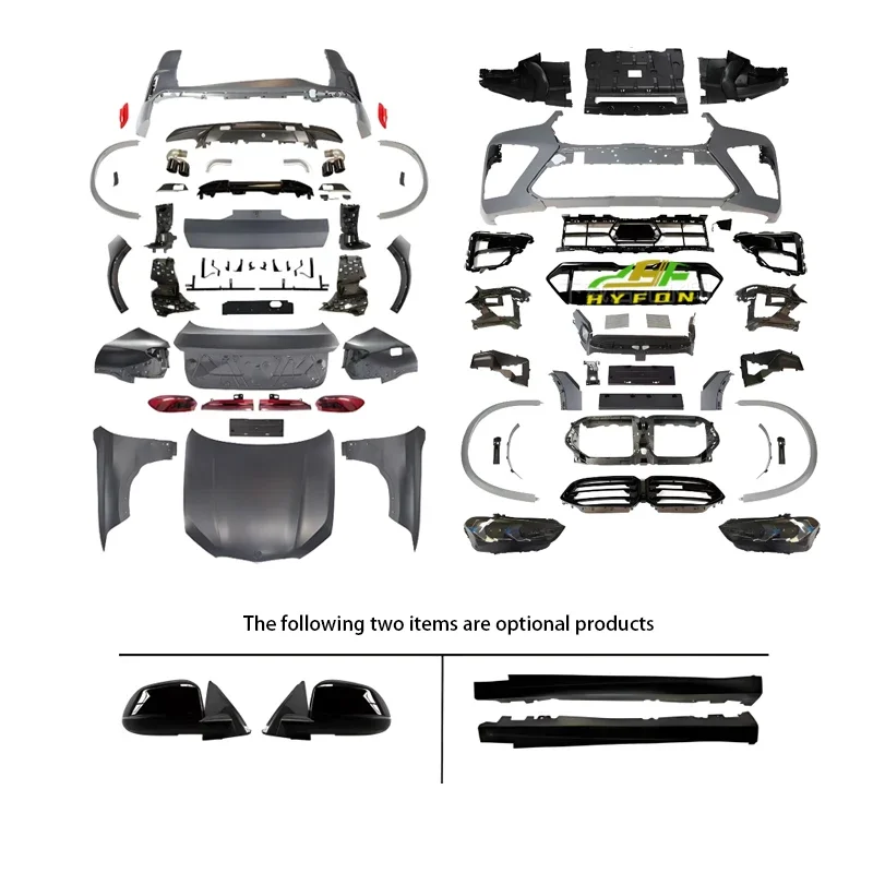 For BMW X6 E71 E72 2008-2014 upgrade 2024 New X6 G06Lci style body kit hood Fender Headlights taillight bumper Plug and play