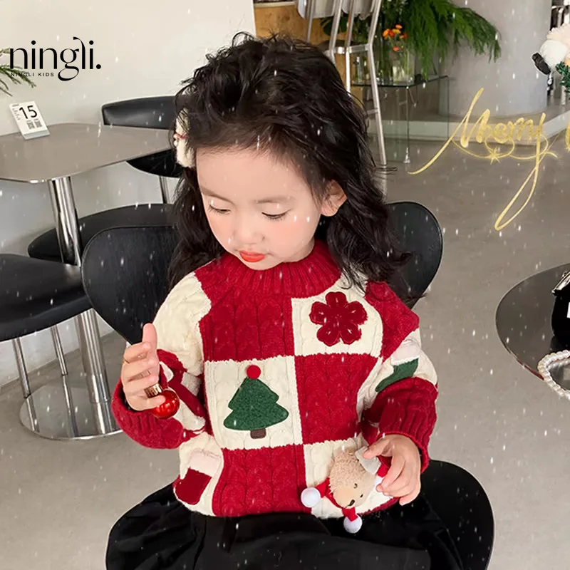 Girl\'s Sweater New Fashionable Stylish Thickened Autumn and Winter All-Match Baby Girl Fashionable Winter Clothes Internet Celeb