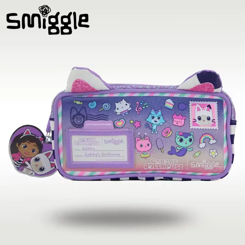 

Genuine Australia Smiggle Original Hot-Selling Pencil Case Girl Cute Purple Doll Large Capacity Pencil Case Tote Bag