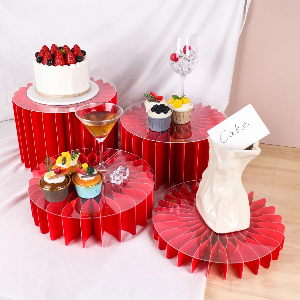 Cylinder Pedestal Stand Display Plinth Pedestal Stand Portable for Wedding Birthday Party Baby Shower Decor Display Plant Stand