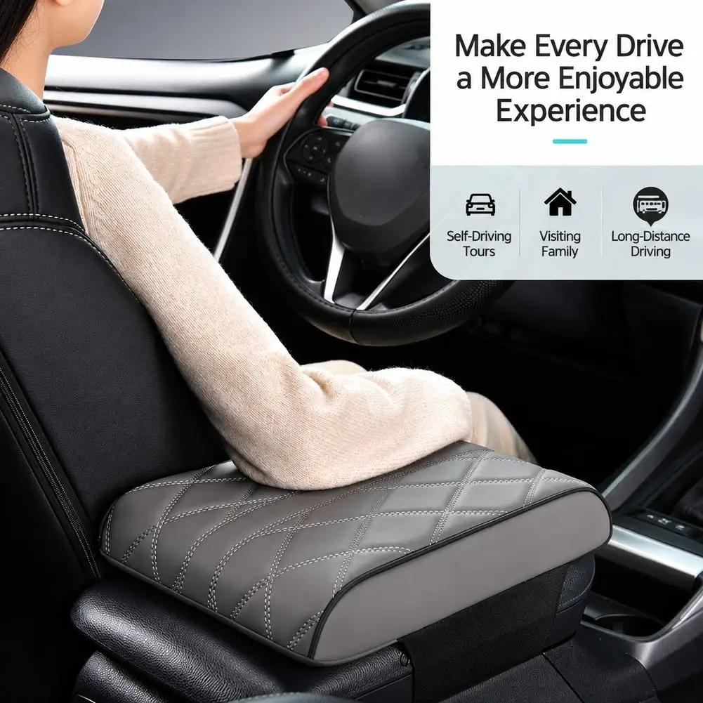 Car Armrest Pad Memory Foam Center Console Heightening Pad Elbow Support Armrest Box Protection Cover Auto Interior Accessories