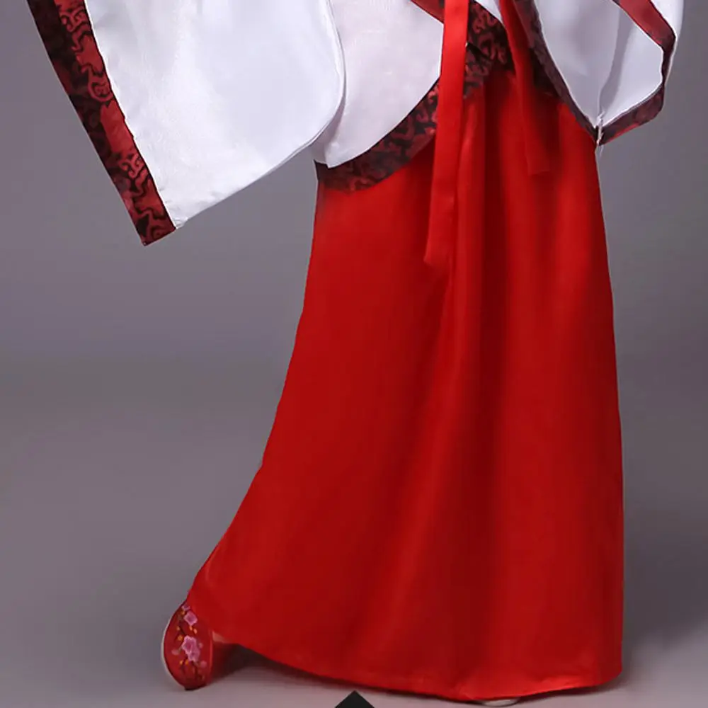 Mangas compridas hanfu vestido longo retalhos estilo antigo chinês tang terno cheongsam desempenho saia trajes tradicionais chineses