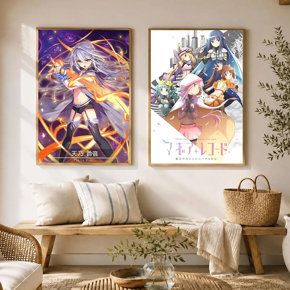 Anime Magia Record Poster HD poster wall art self-stick no-residue for home cafe office great gift