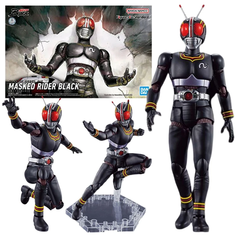 

Bandai Original Kamen Rider Model Garage Kit Figure-rise 1/8 Masked Rider Black Anime Action Figure Assembly Model Toys