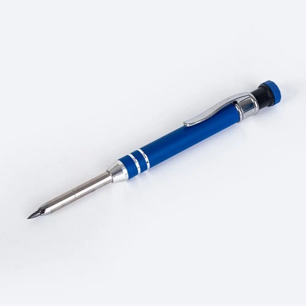 2.8mm Mechanical Pencil Built-in Sharpener Deep Hole Marking Woodworking Marking Tool Metal Long Head