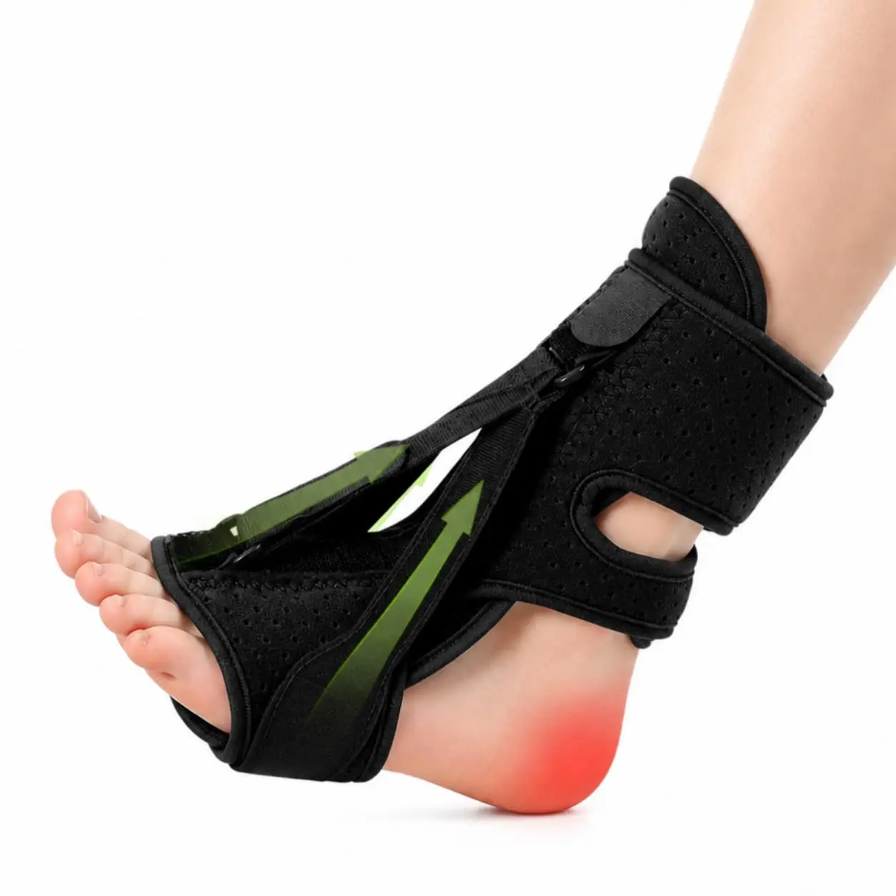 Plantar Fasciitis Night Splint, Adjustable 3-Point Support Dorsal Foot Brace for Plantar Fasciitis Relief, Foot Drop